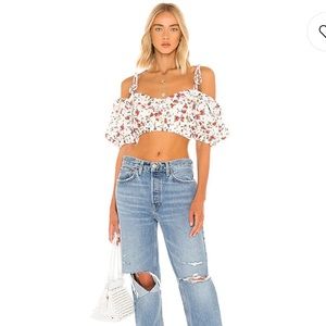 NWT MAJORELLE Benita Top in Multi Sangria Sun, Small.